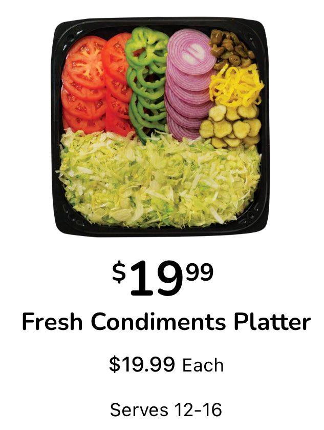 Fresh Condiments Platter