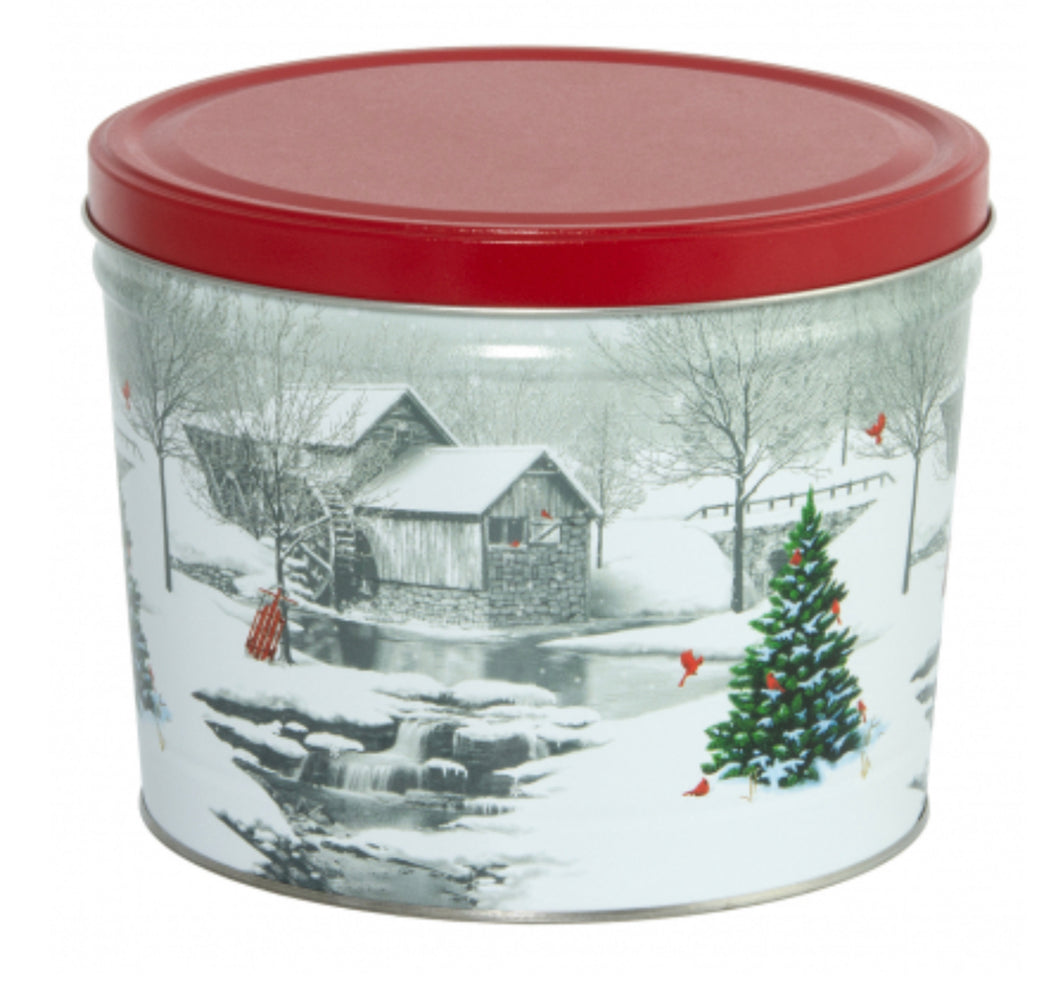 Snow Covered Mill (Click photo to select a flavor) 2 Gal. Tin