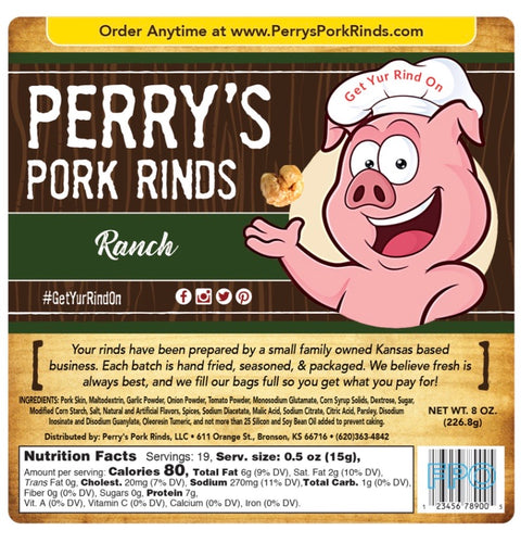 Ranch Pork Rinds 8oz
